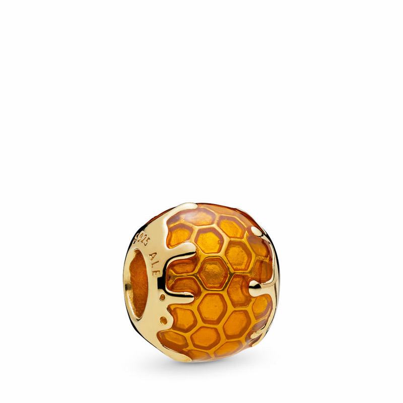 Pandora Australia Shine™ Golden Honey Charm - 18ct Gold Plated | QXIMKC928